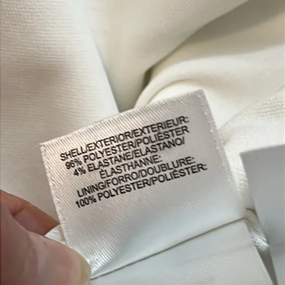 Nine West White Dress with Black Crochet Detail on Sleeves & Hem | Size 14 | NWT - Picture 14 of 15